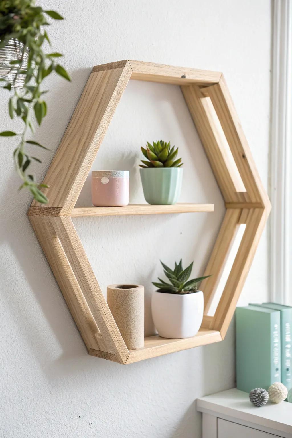 Add a touch of class to your decor—experience the appeal of hexagonal wall accents.