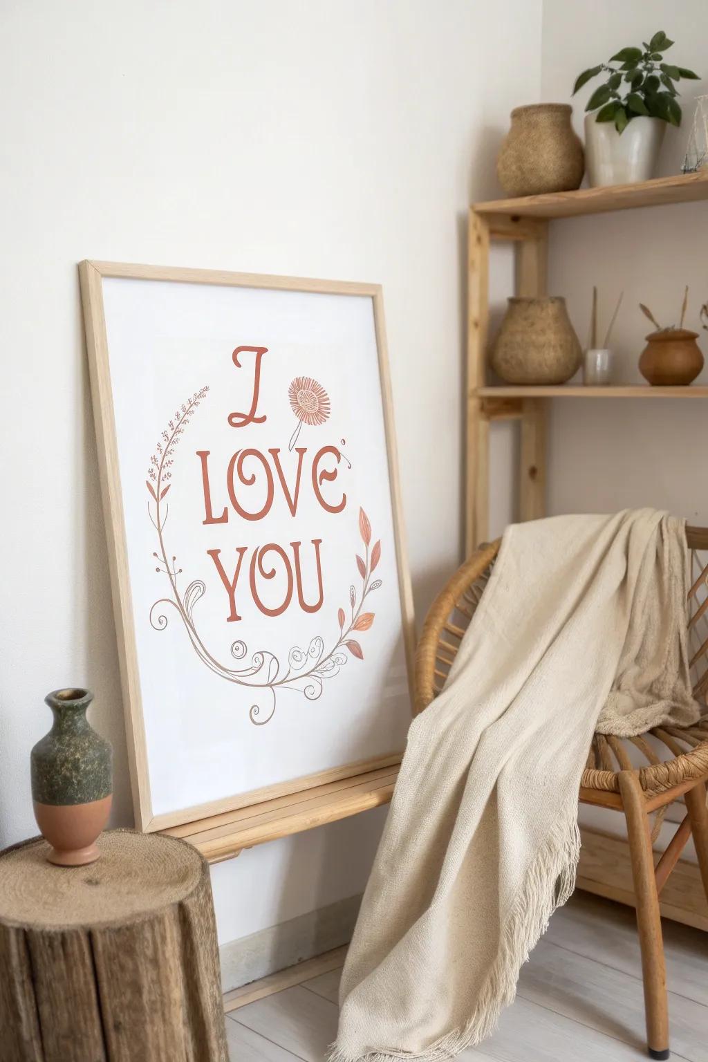 Let your affection be known through sophisticated typography this Valentine's Day.