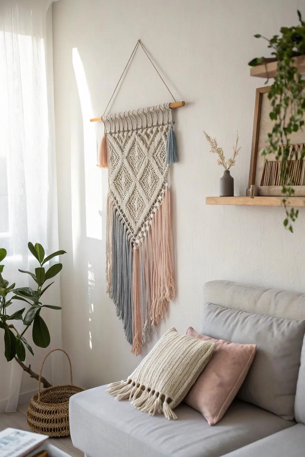 Change your space with a touch of handcrafted class—upcycle fabric pieces into stunning wall art that says a lot.