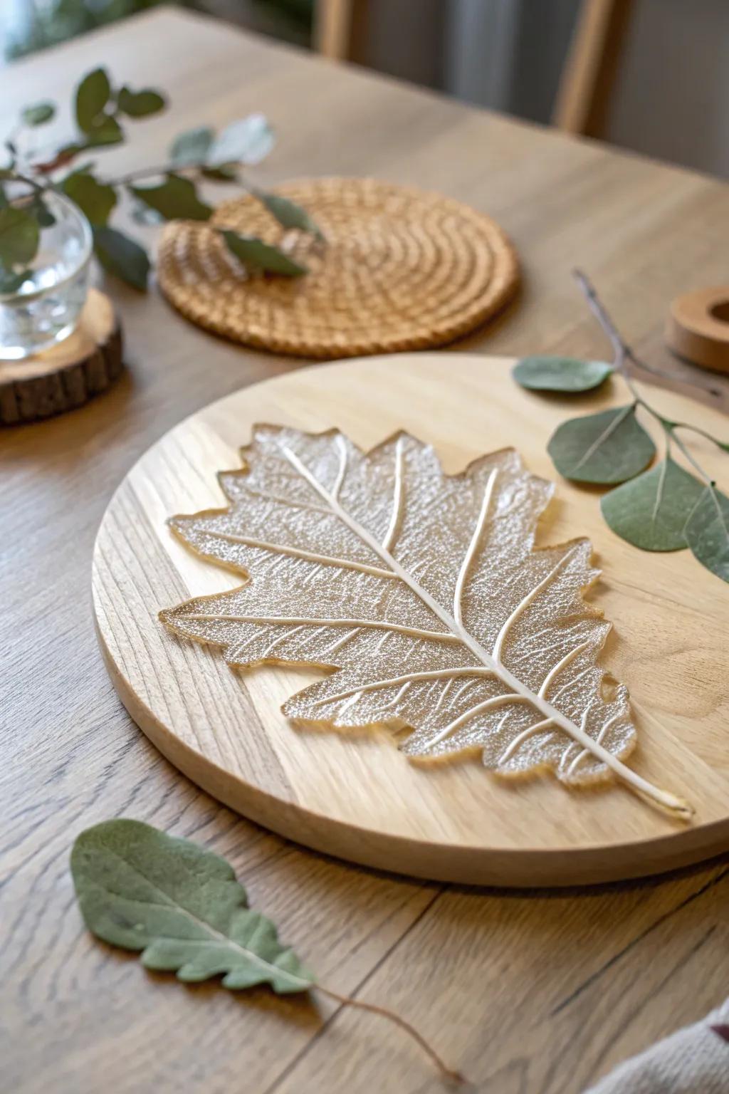 Capture nature's allure through hot glue foliage prints—perfect for appending a distinctive element to your crafts.