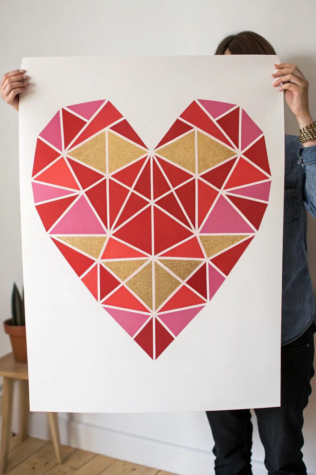 Embrace contemporary affection with geometric elegance this Valentine's Day.