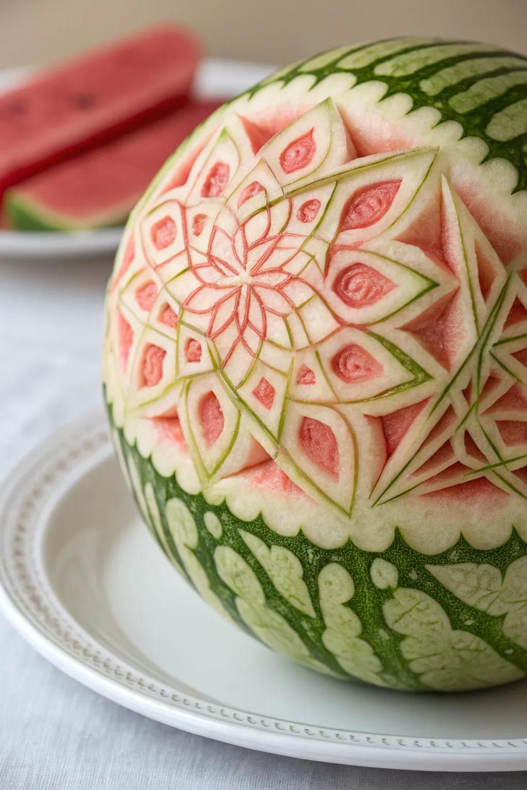 Discover the art of tropical delight sculpting with this stunning mosaic masterpiece!