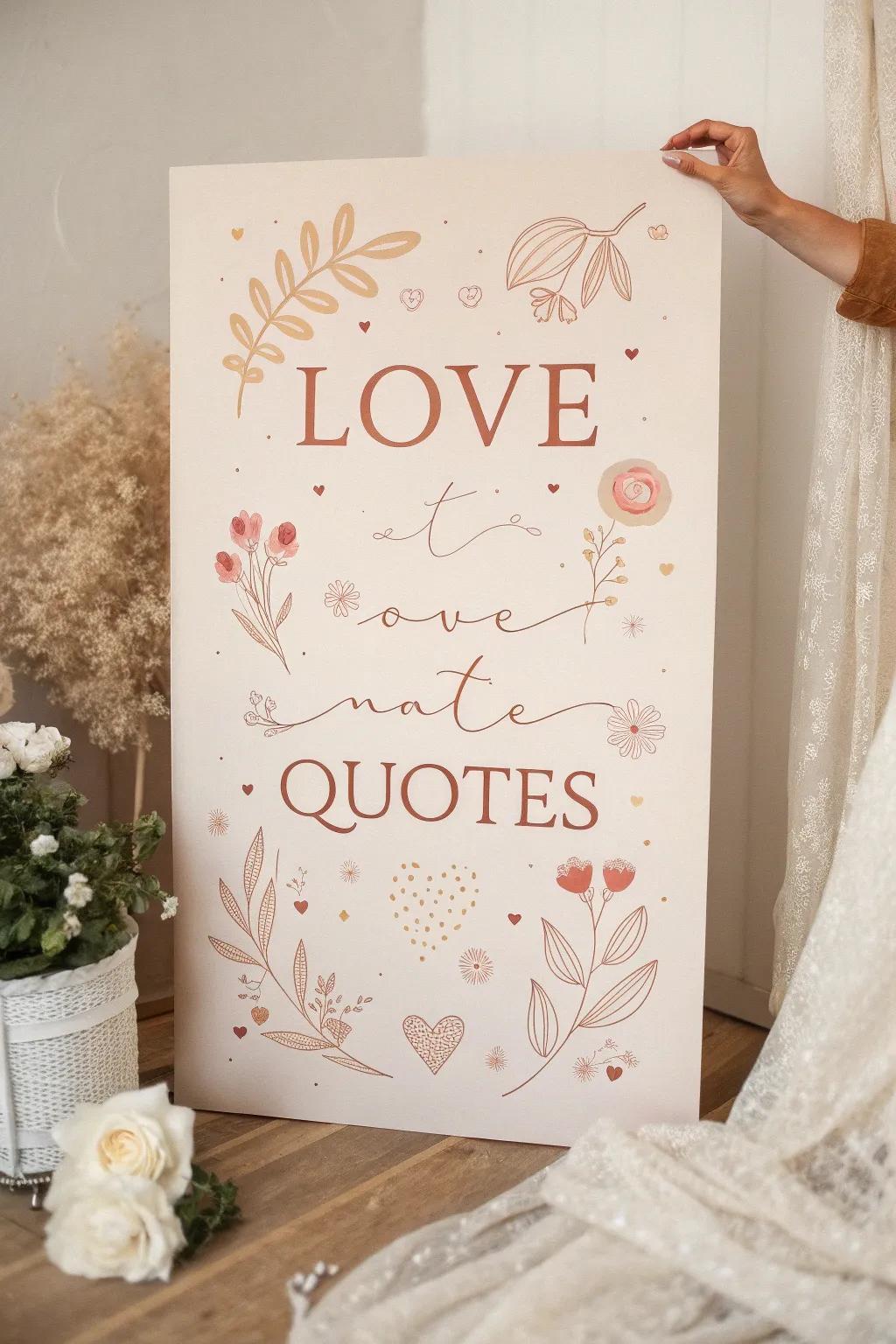 Celebrate affection with sayings that speak to the heart, beautifully crafted for a touch of elegance and warmth.