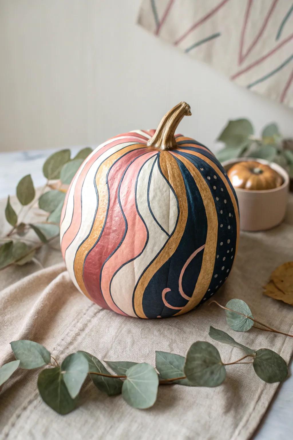 Find beauty in art with abstract designs on a bumpy canvas.