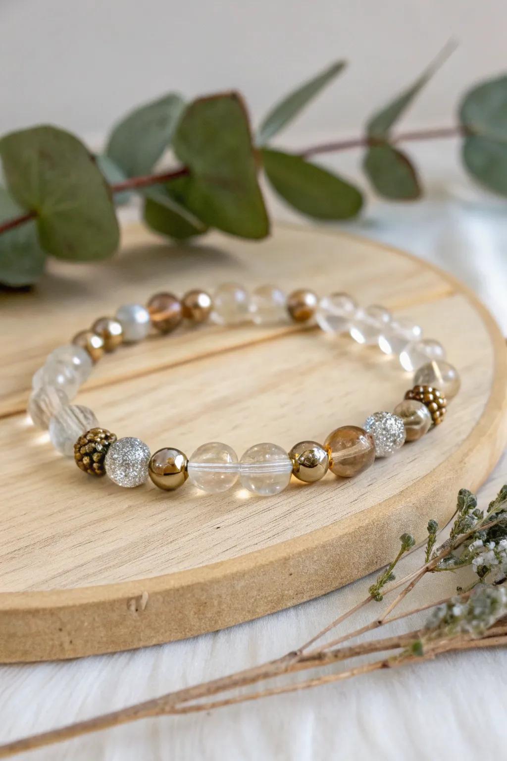 Boost your evening visage with a hint of polished metallic reflection and minimalist sophistication.
