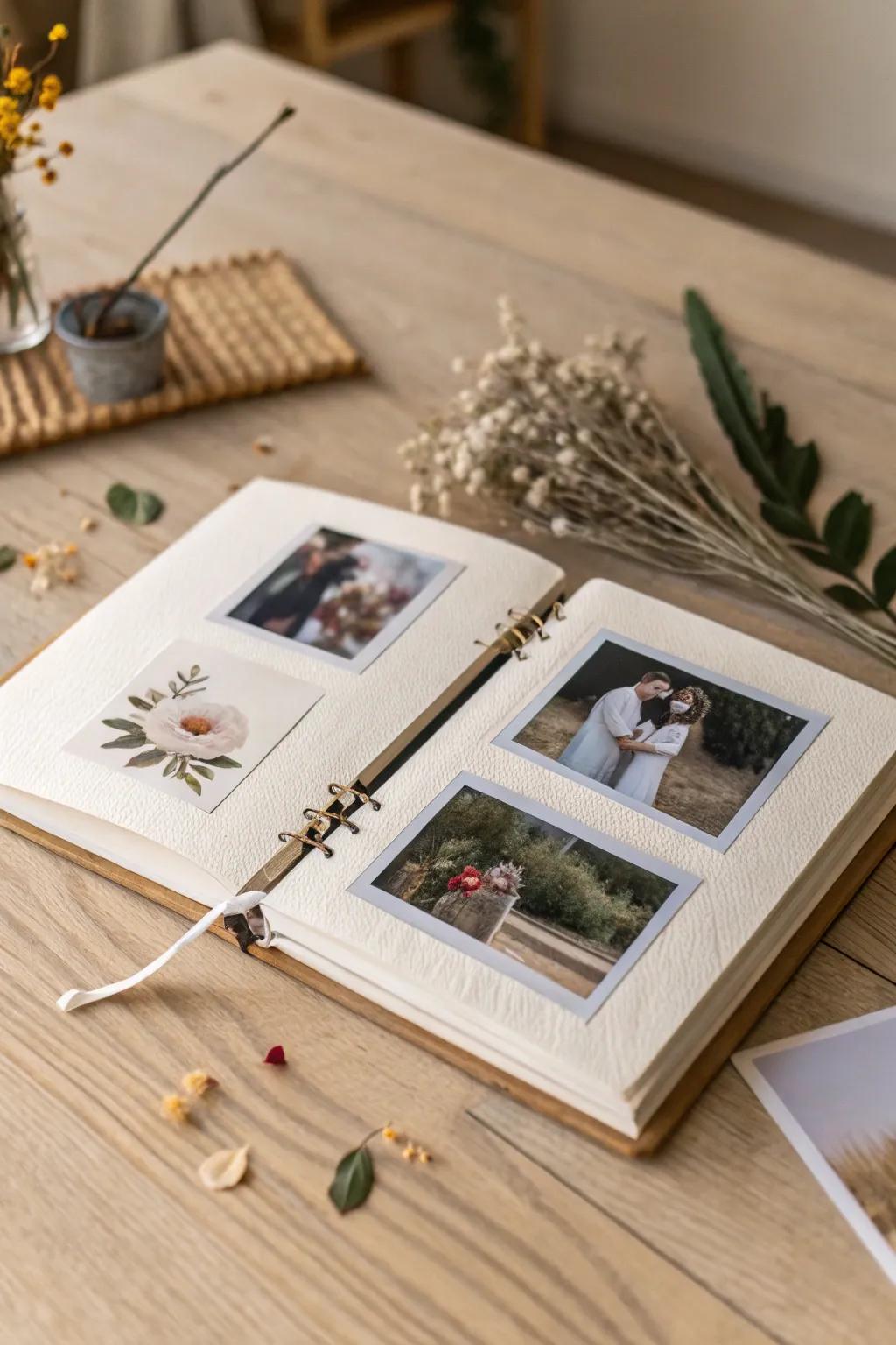 Encapsulate your treasured recollections in an understated scrapbook – a visual journal of life's special instances.