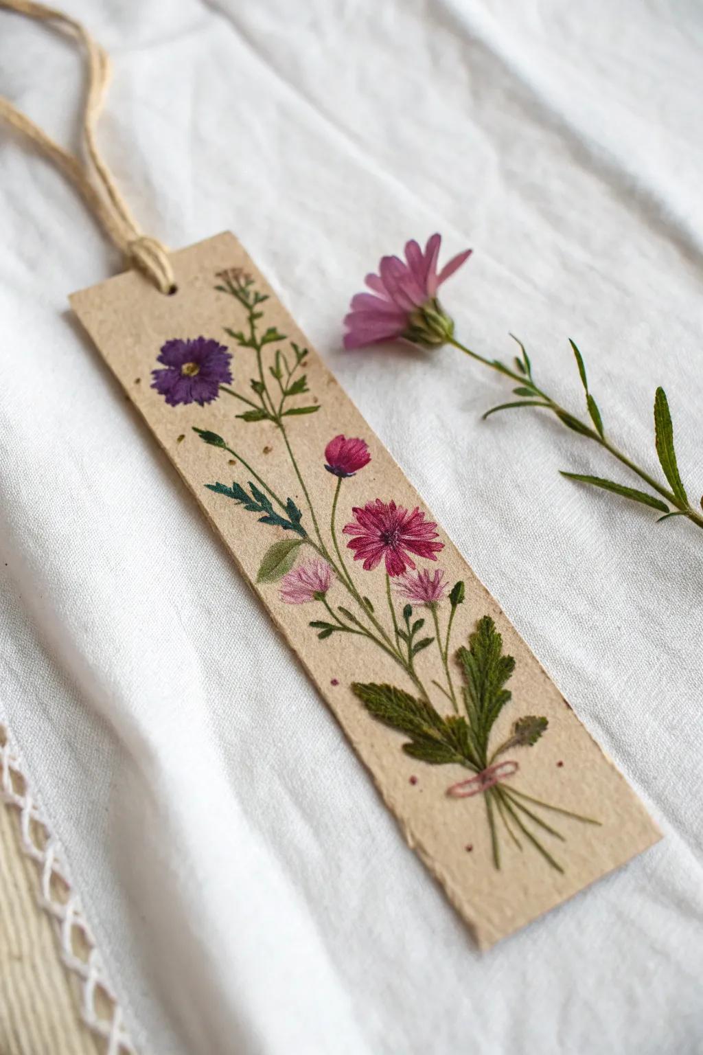 Capture nature's beauty with handcrafted conserved bloom page markers – a perfect blend of simplicity and vibrant color.
