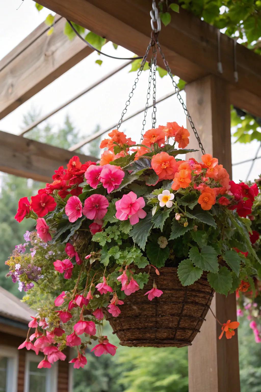 An assorted mix of blooms creates a lively and interesting display.
