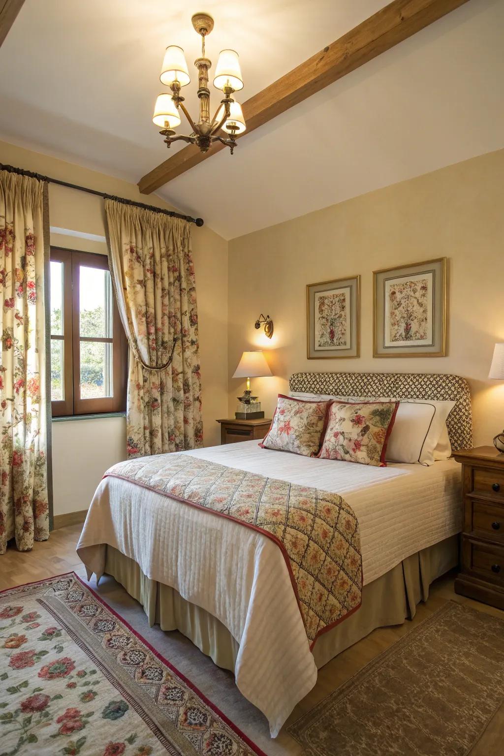 Matching curtains with other decor elements creates a unified and stylish appearance.