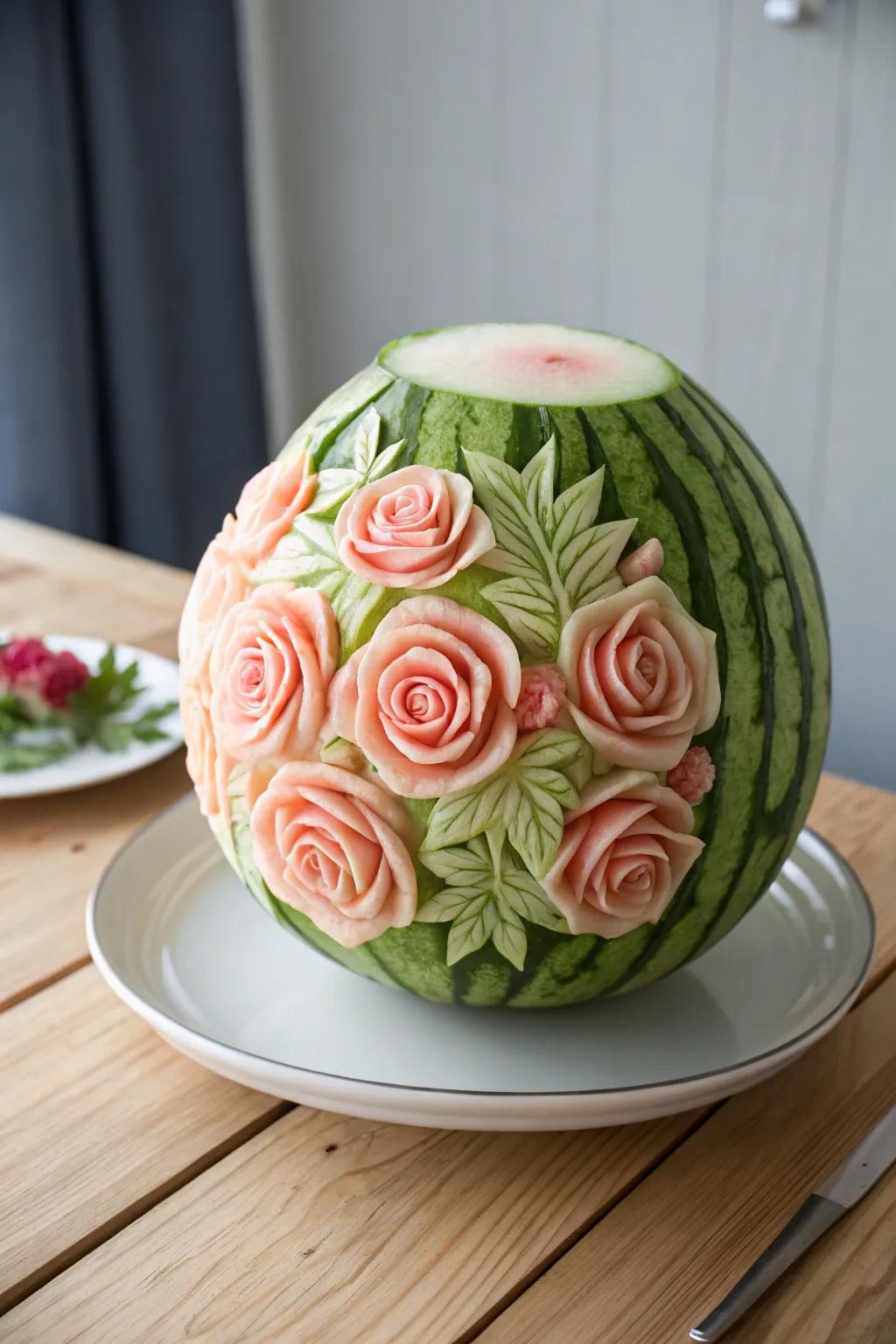 Botanical Beauty: A spectacular tropical delight creation, almost too beautiful to consume!