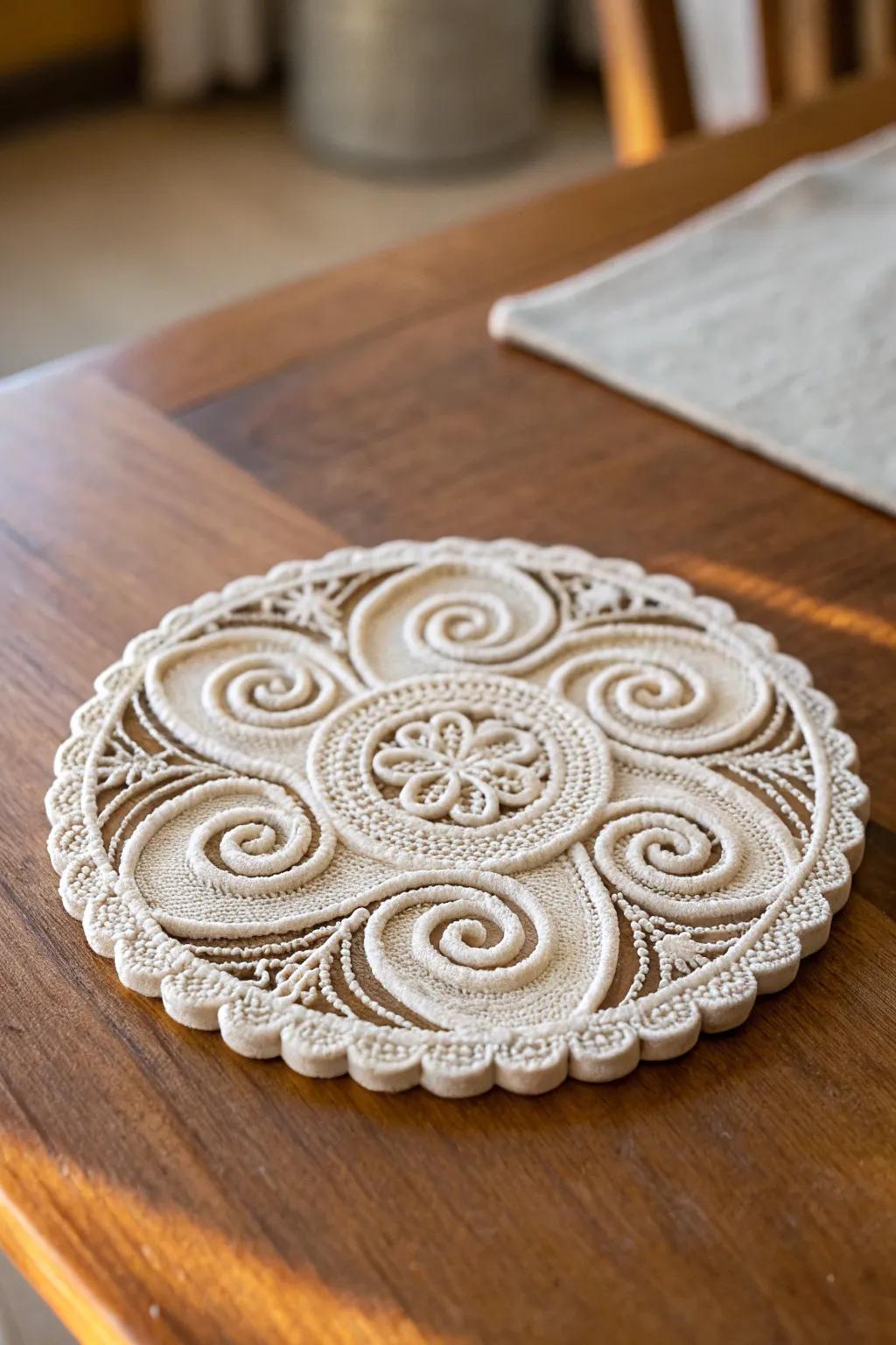 Chic yet Practical: Beautify your table setting with these sophisticated hot glue coasters!