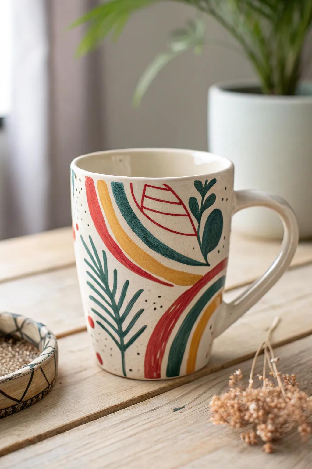 Revolutionize your morning habit with a handcrafted mug that serves as a piece of art.