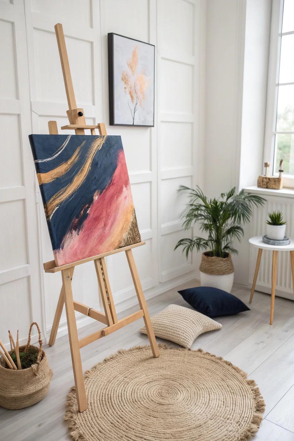 Showcase your inner artist with daring colors and simple appeal. Craft a piece that's uniquely you!