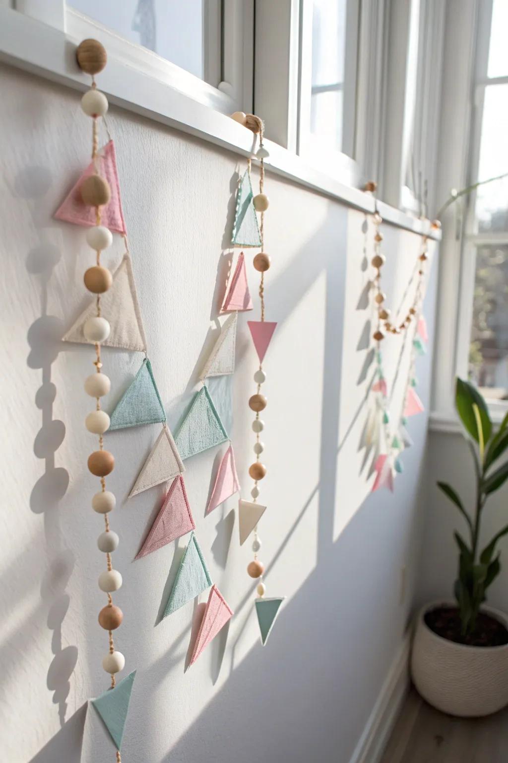 Add a touch of handcrafted beauty to your area with a wonderfully simple wall banner.