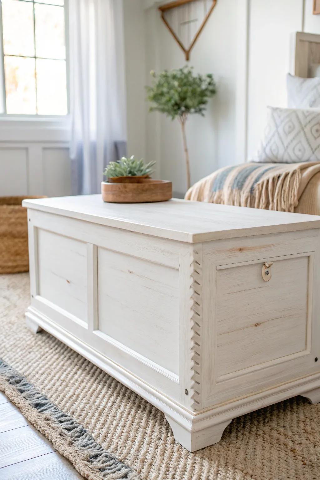 Embrace simplicity: A minimalist cedar chest that celebrates the natural beauty within.