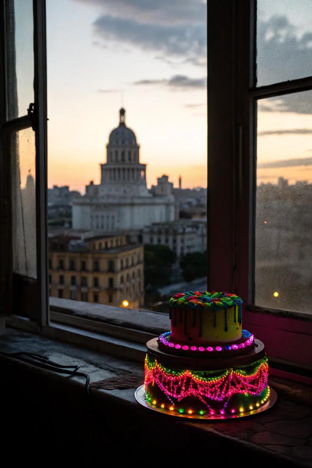 A cake that captures the essence of Havana's lively nightlife.