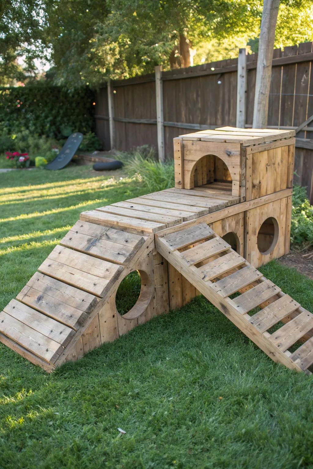 Revolutionize your dog's fitness regimen with a custom-built platform park!