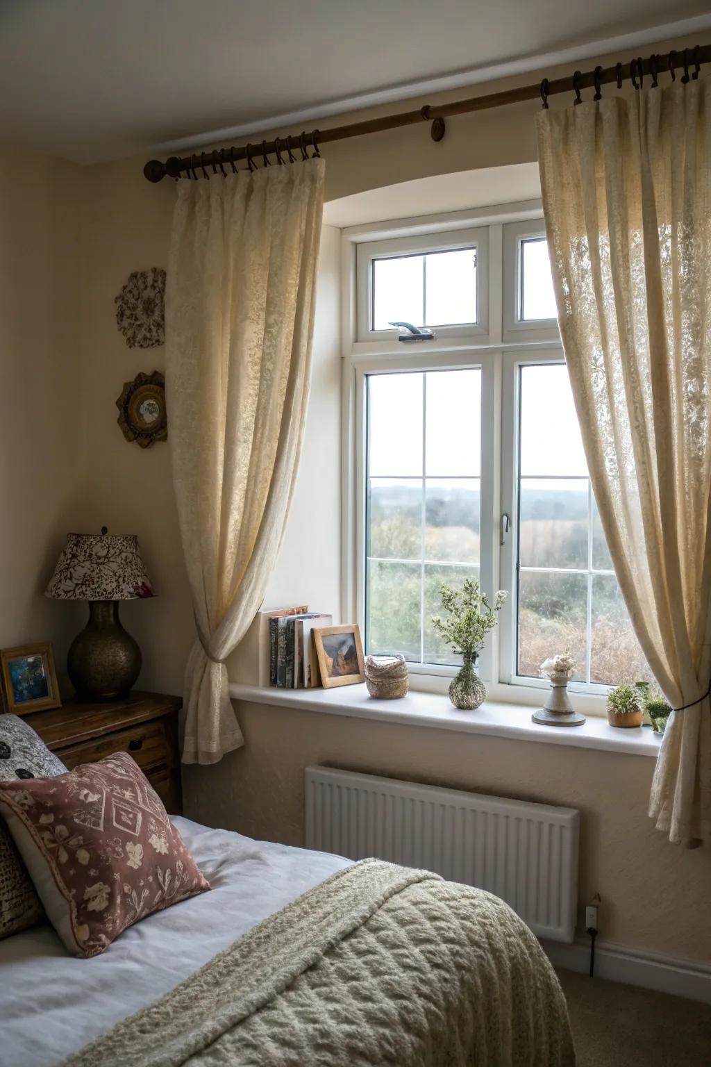 Useful curtain lengths can highlight unique architectural features.