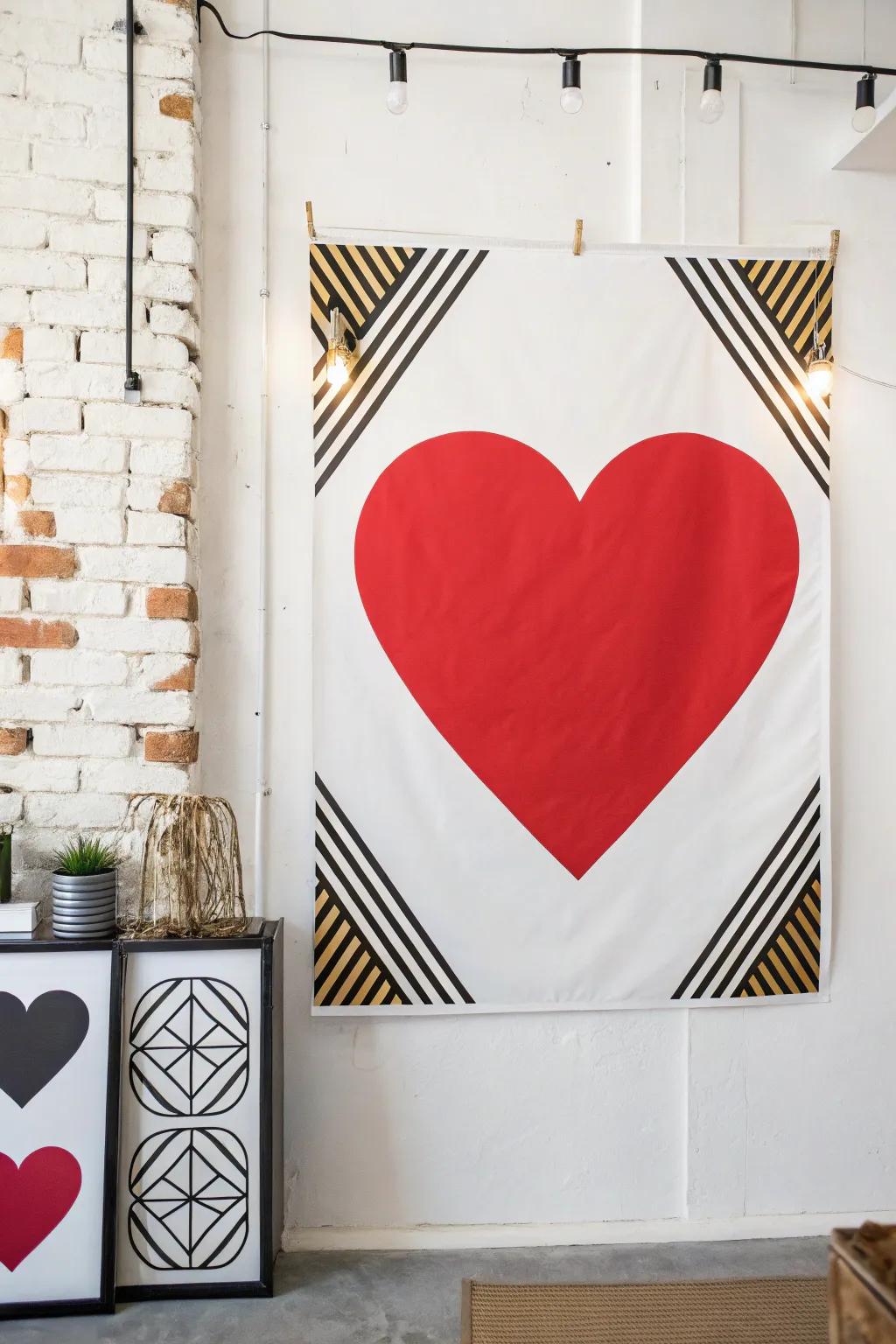 Capture the essence of contemporary affection with bold figures and striking contrasts. A minimalist Valentine's Day poster that speaks volumes.