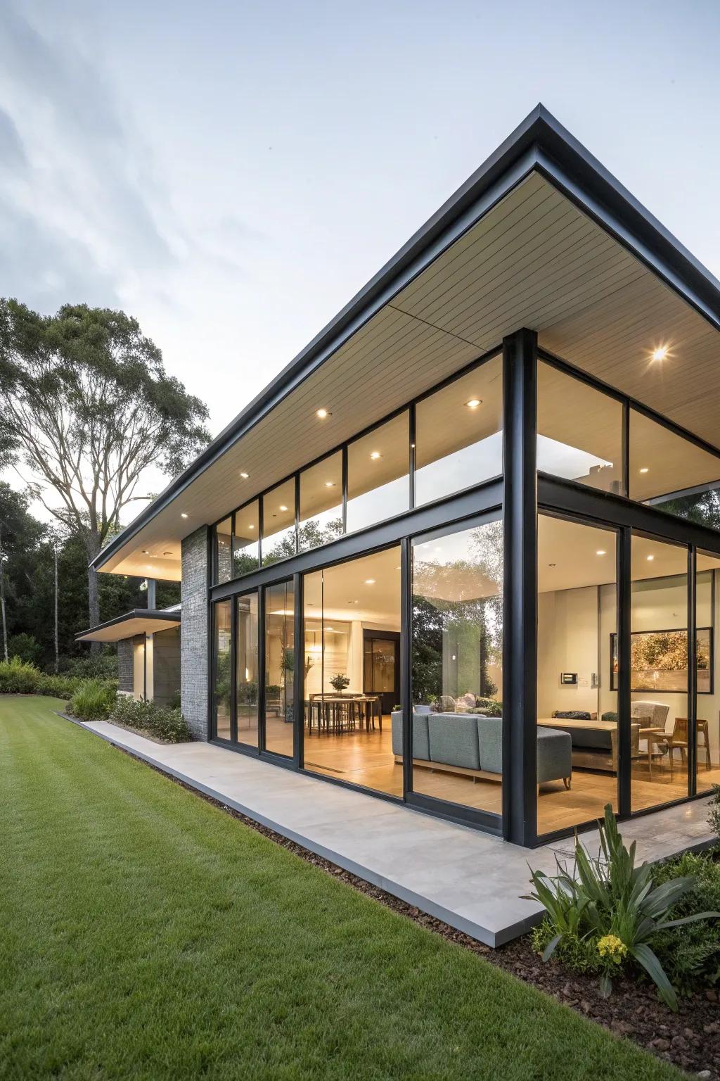 Skillion roofs make a bold and modern architectural statement.