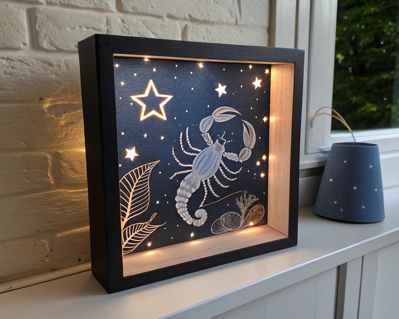 DIY shadow boxes provide the perfect frame to showcase your zodiac sculptures.